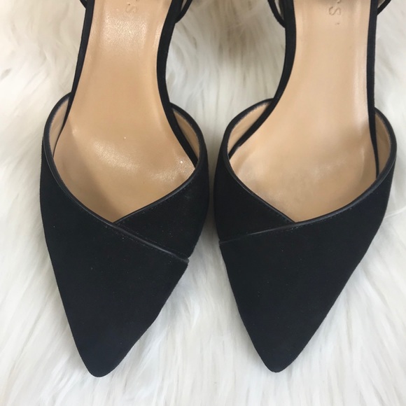 Talbots Suede Black Ankle Strap Heel. Size 7.5 - Picture 3 of 8